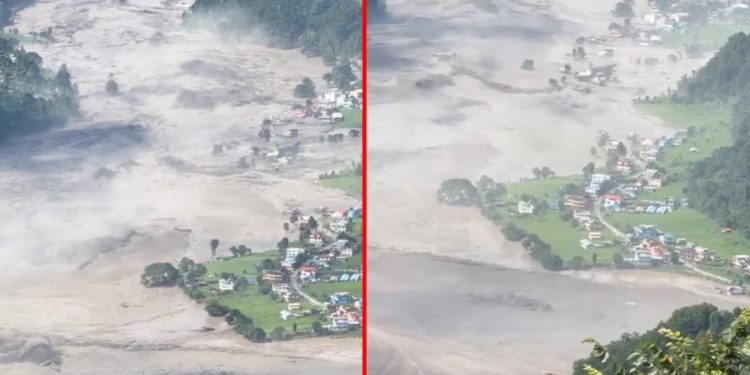 भोटेकोशी बाढीः त्रिशूली बजारका ६० घर बगे, देवीघाट पनि प्रभावित