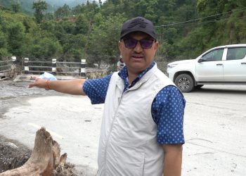 दुई हप्ताभित्र गल्छी–स्याँफ्रुबेसी सडक खुलाउने तयारी, बाढीले कोल्पुखोला पुल बाङ्गियो
