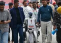 कांग्रेस महाधिवेशनमा रोबोटको प्रयोग गरेर भोट मागिँदै, तस्बिरहरू