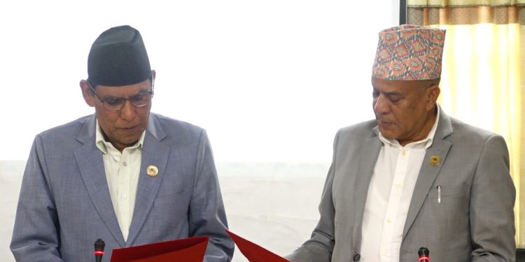 भोटेकोशी–कालीगण्डकी करिडोर विपद् अध्ययन समिति सभापति पौडेलद्वारा शपथ ग्रहण